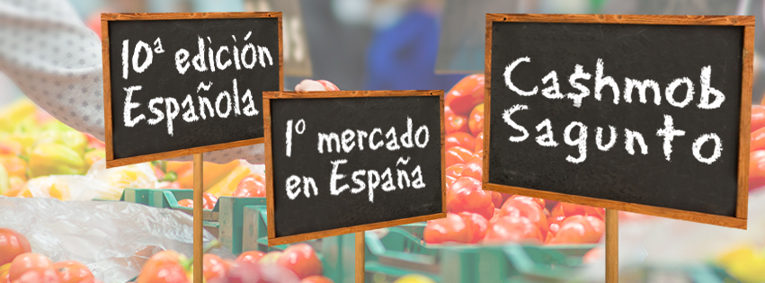 «CashMob» Sagunto: la fiesta del comercio por primera vez en un mercado municipal