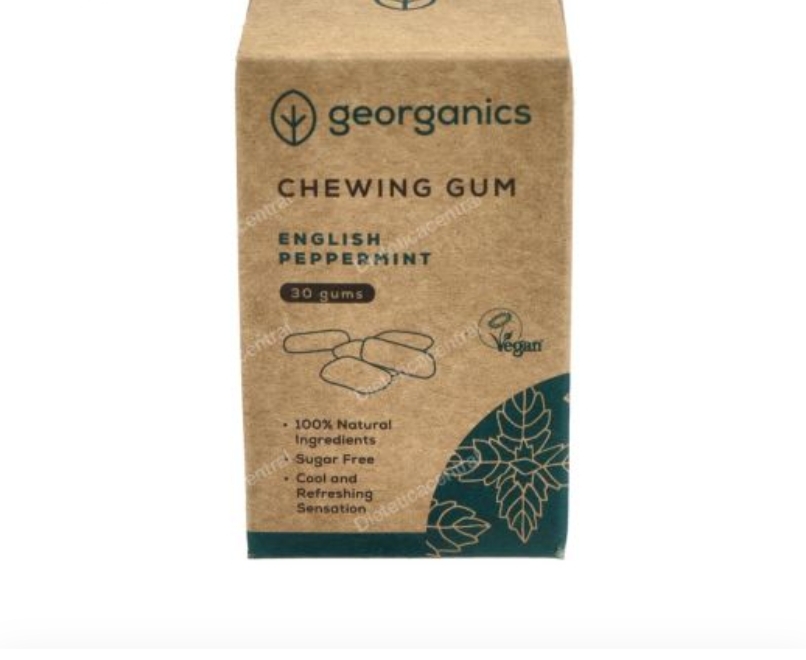 Chicles xilitol menta georganics sin azúcar/gluten/flúor 30 uds