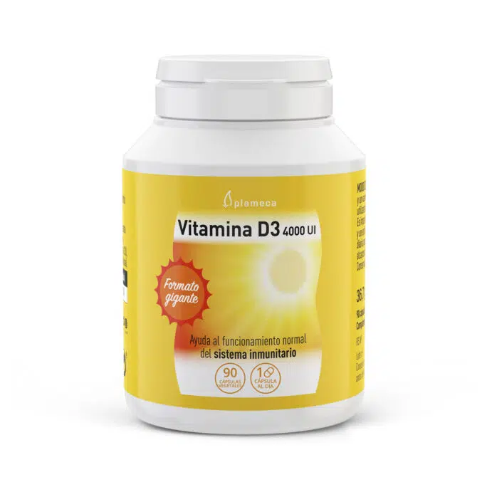 Vitamina D3 (fatiga, dolor óseo, falta de apetito, cuida tu sistema inmunológico) Plameca 90 cap.